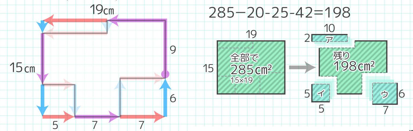 小2から プリント12枚 正方形長方形の面積の求め方と公式 対角線