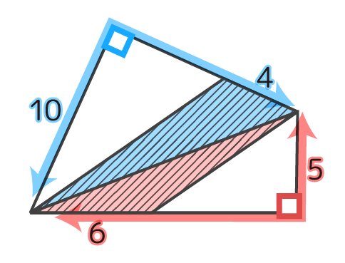 直角を延長する、四角形の分割方向が分かる。